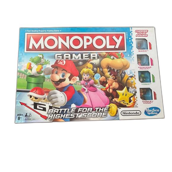 Monopoly Gamer Edition Board Game Nintendo Super Mario Used - Picture 1 of 9